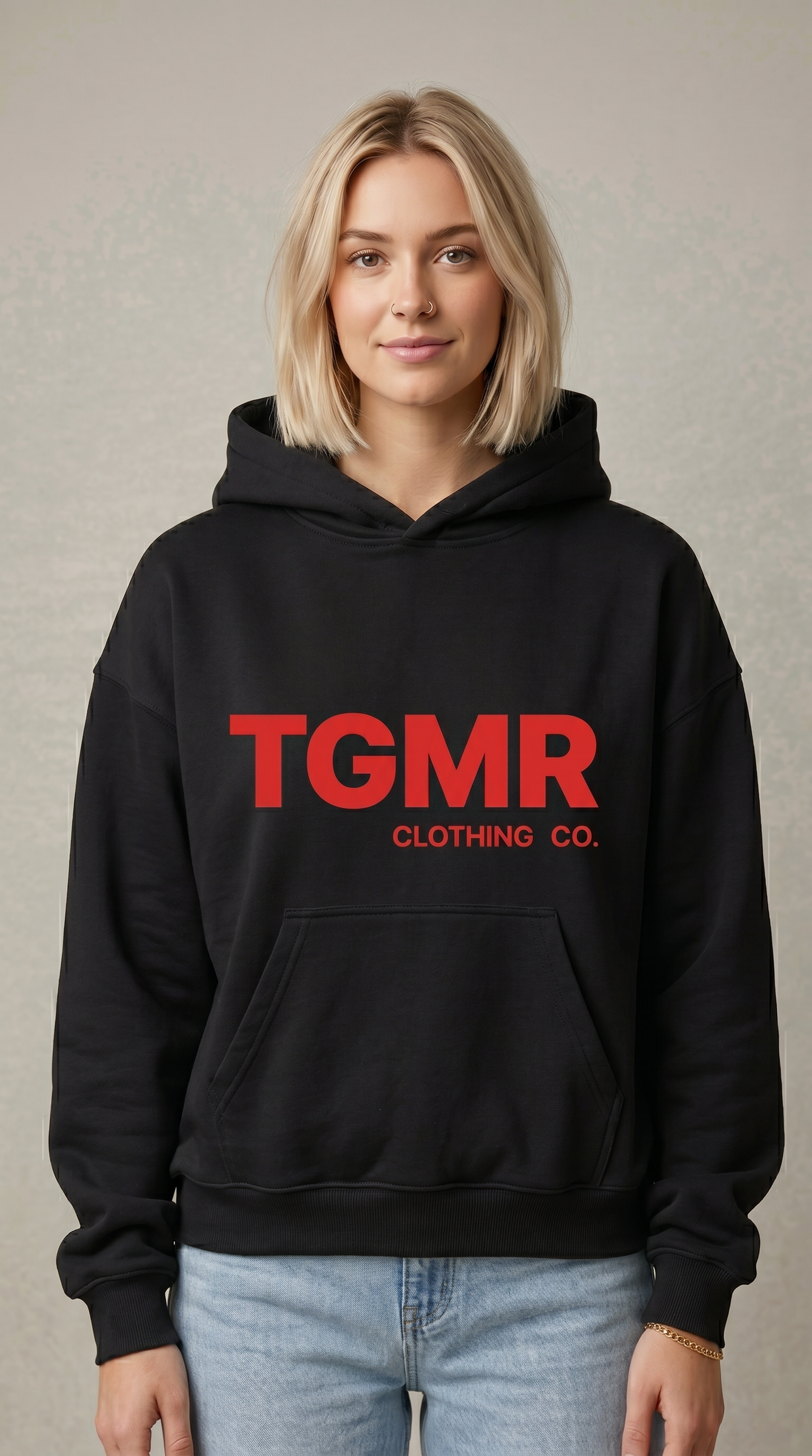 TGMR Clothing Co. Red Logo Hoodie